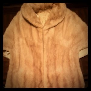 Vintage mink shoulder throw over